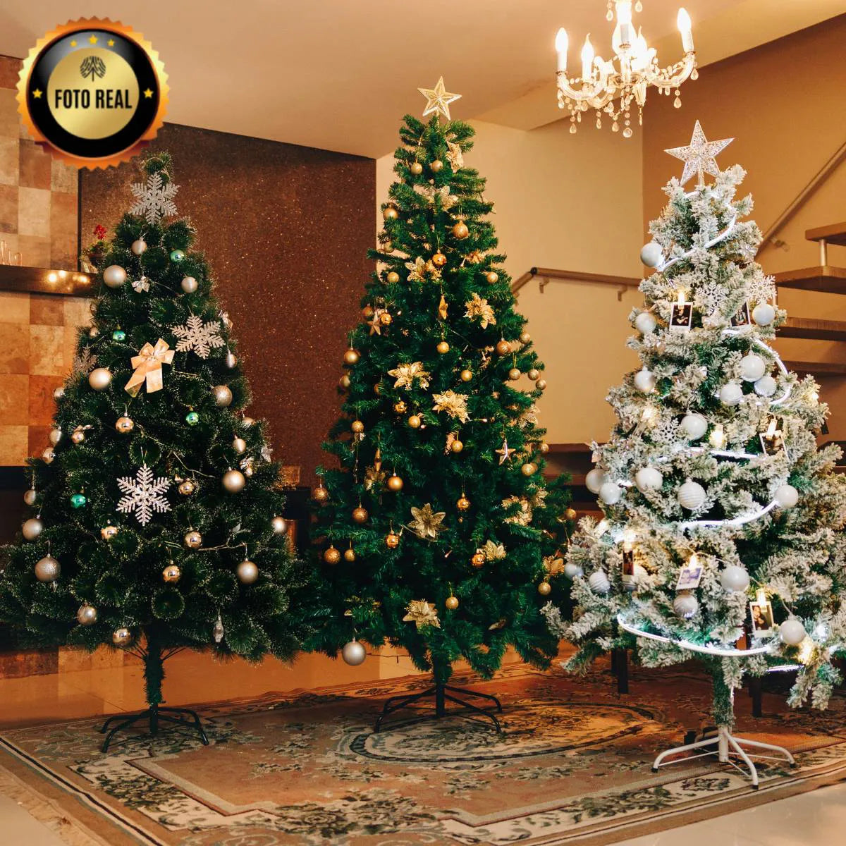 Árvore De Natal Pinheiro Nevada 2,10m 900 Galhos Premium Tradicional Grande Branca Cheia Neve Luxo Luvinco
