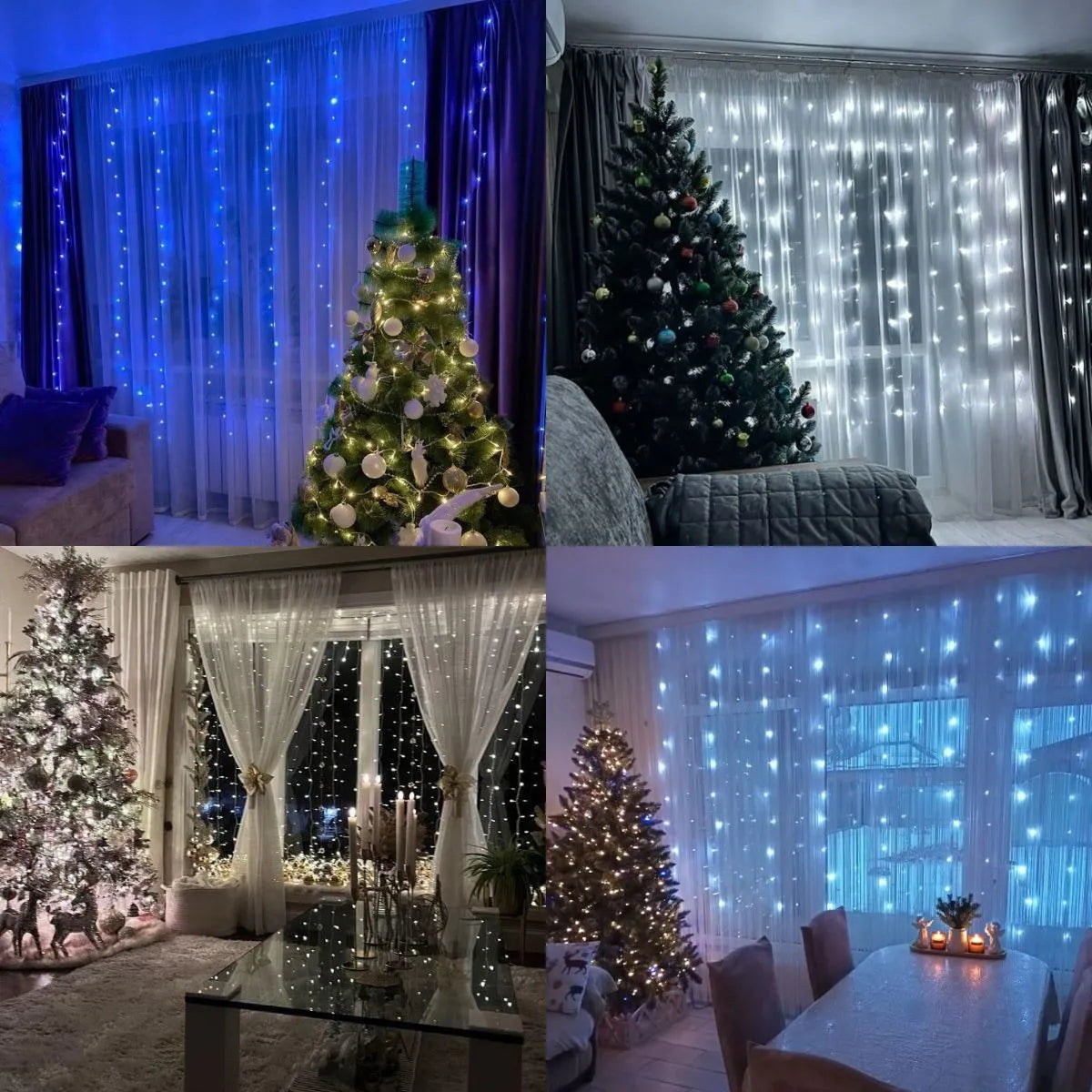 Cortina 300 Leds 3x3m Pisca Pisca USB IP44 8 Modos De Iluminação Luzes De Fada Decoração Natal Festa LuvinCo