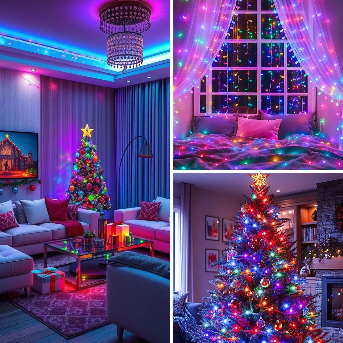 Pisca Pisca 100 Leds 10m Natal Smart Bluetooth USB 100 Controle 6 Funções IP65 Prova De Água LuvinCo