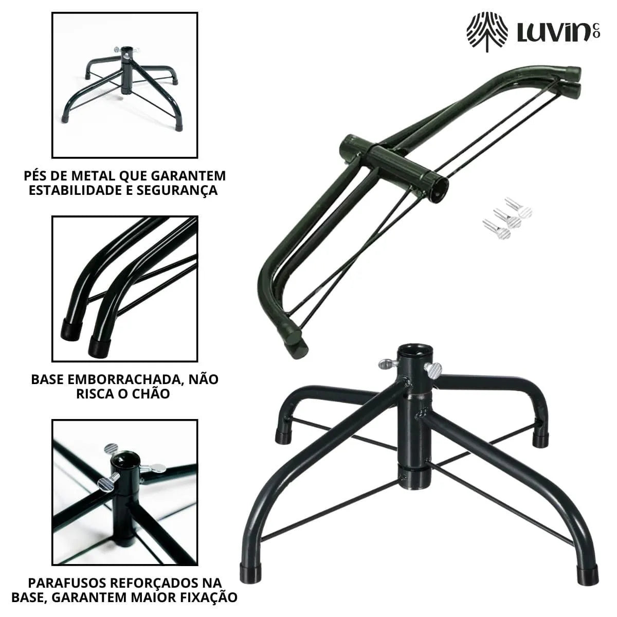 Árvore Natal Slim 1,80m 600 Galhos Pinheiro Tradicional Fina Luxo Cheia Luvinco