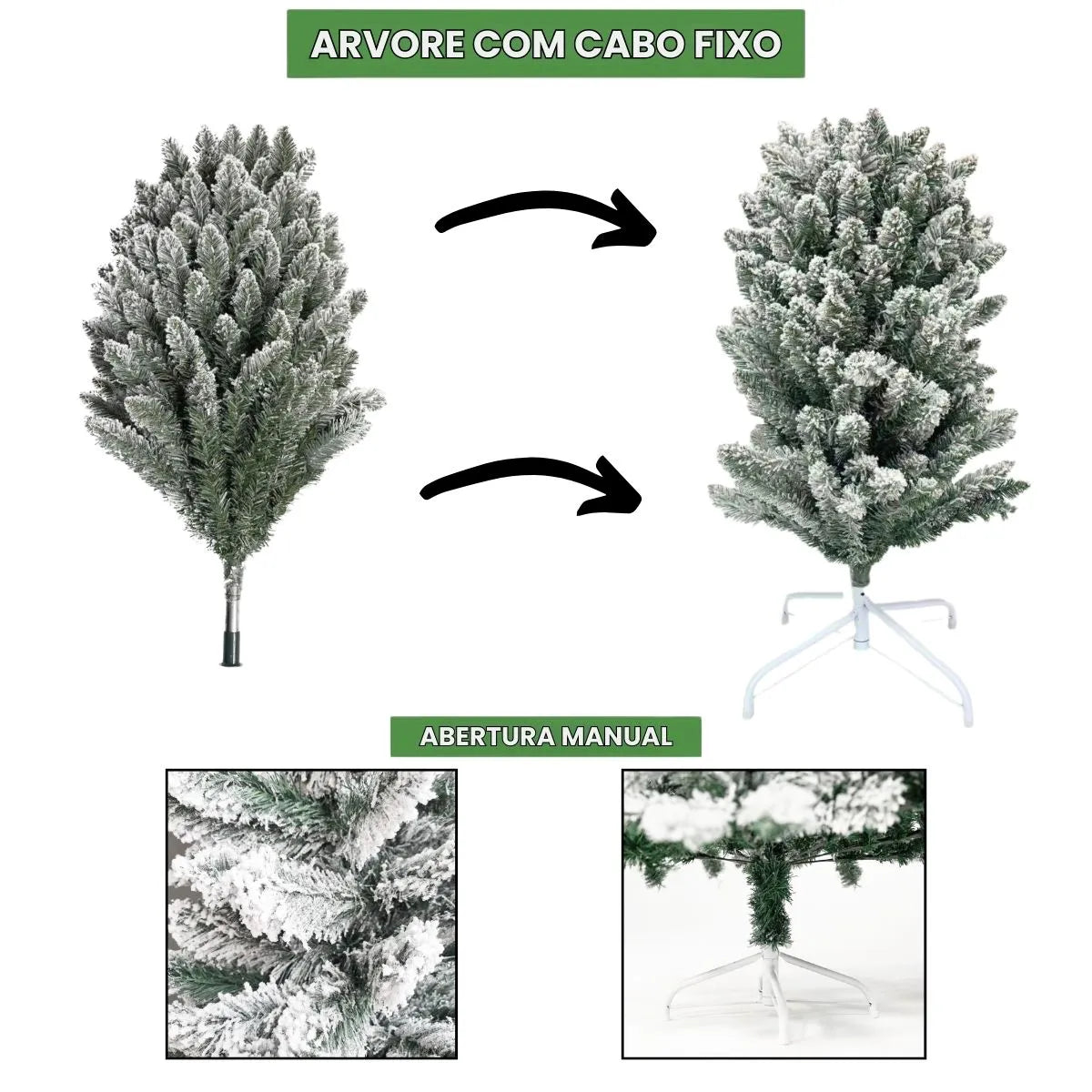 Árvore Natal Slim Nevada 2,10m 700 Galhos Pinheiro Tradicional Fina Luxo Cheia Luvinco